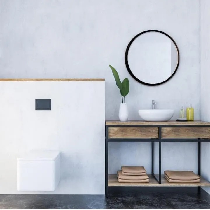 12 Inch Black Round Wall Mirror with Metal Frame Circle Wall MirrorFor Bath Room,Living Room,Dressing Room
