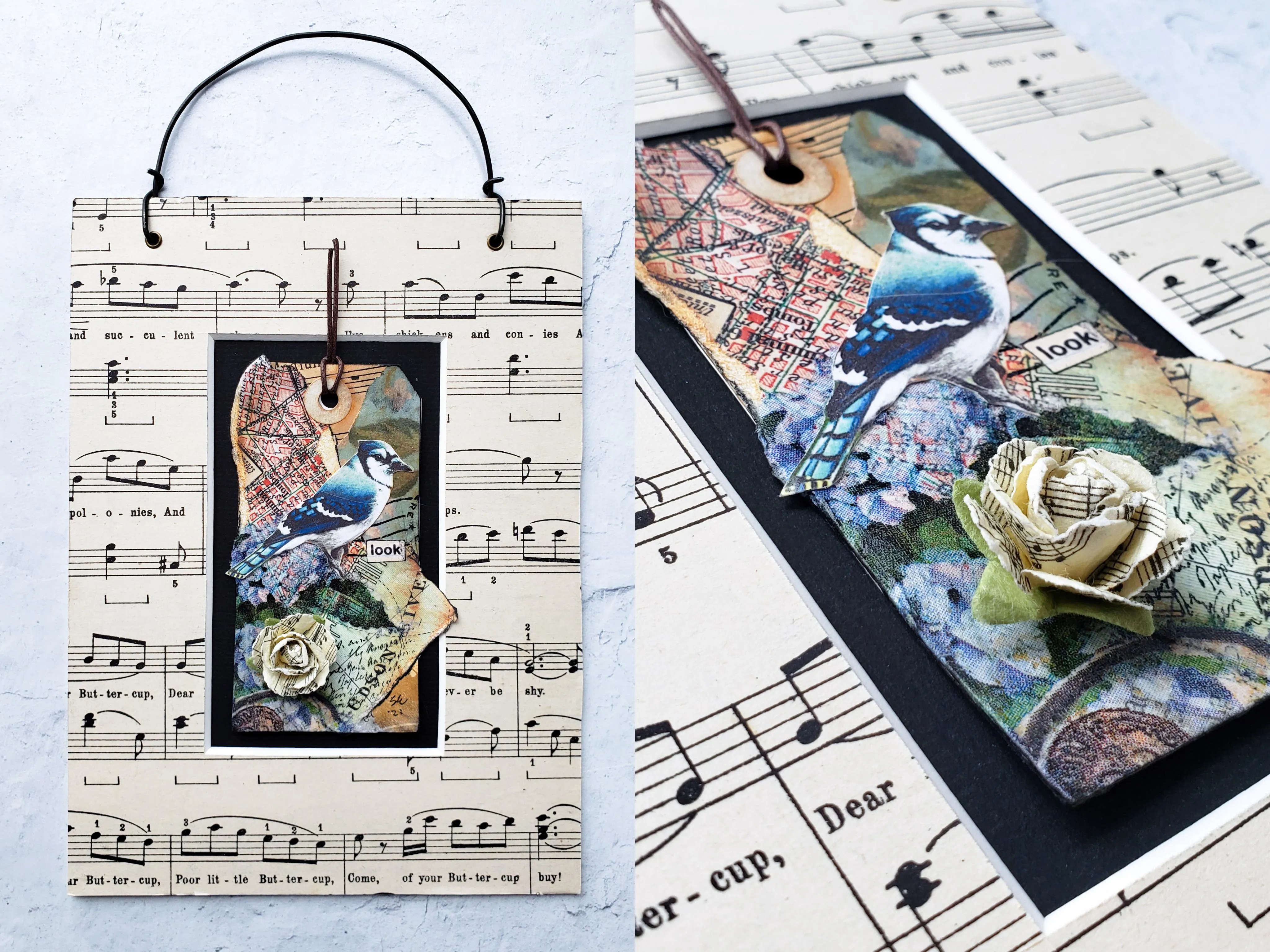 12 "Birds of Song" Collages by Sandra Eckert