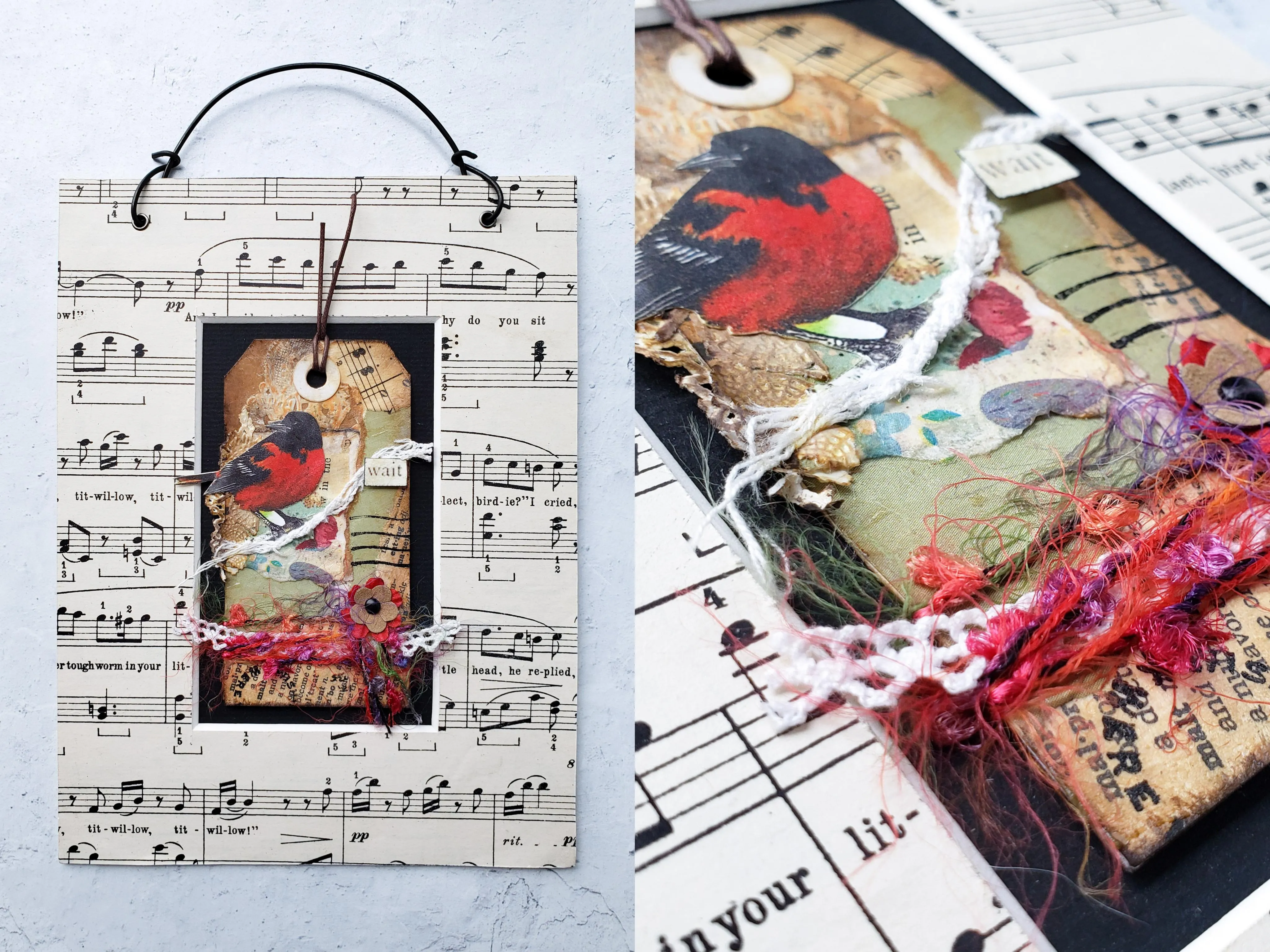 12 "Birds of Song" Collages by Sandra Eckert