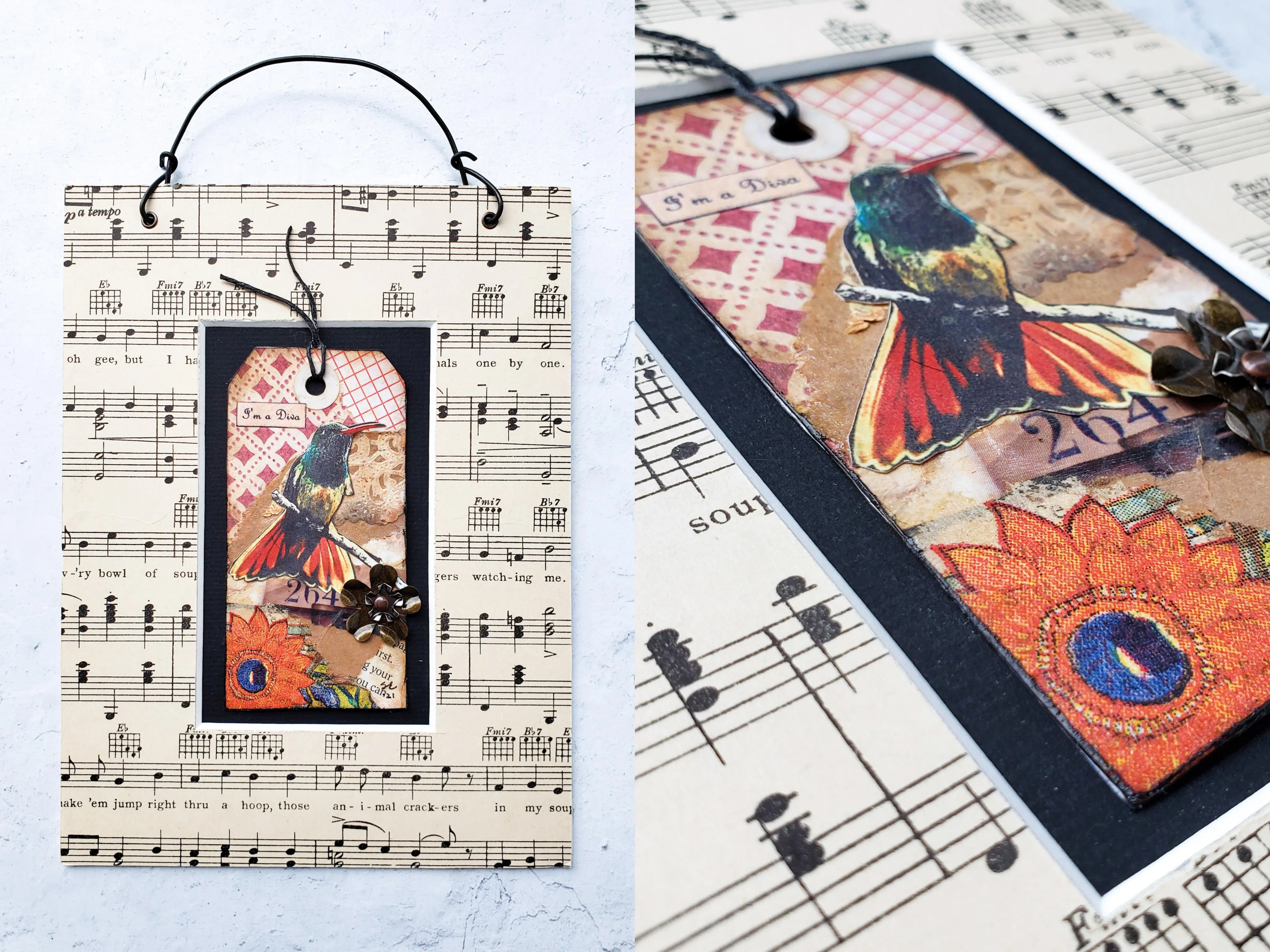12 "Birds of Song" Collages by Sandra Eckert