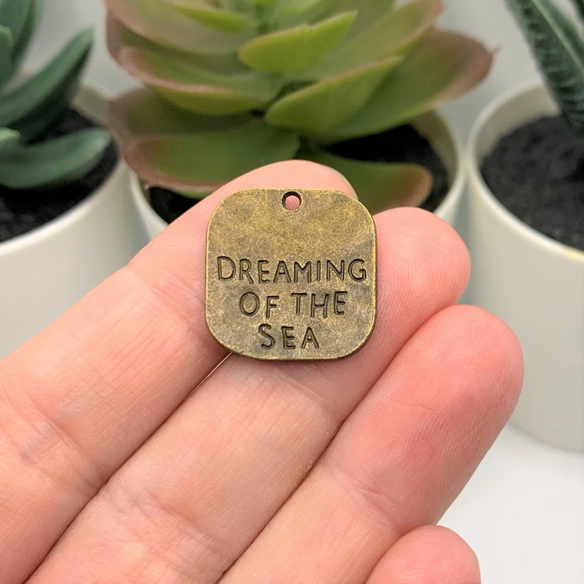 4, 20 or 50 Pieces: Bronze Dreaming of the Sea Charms