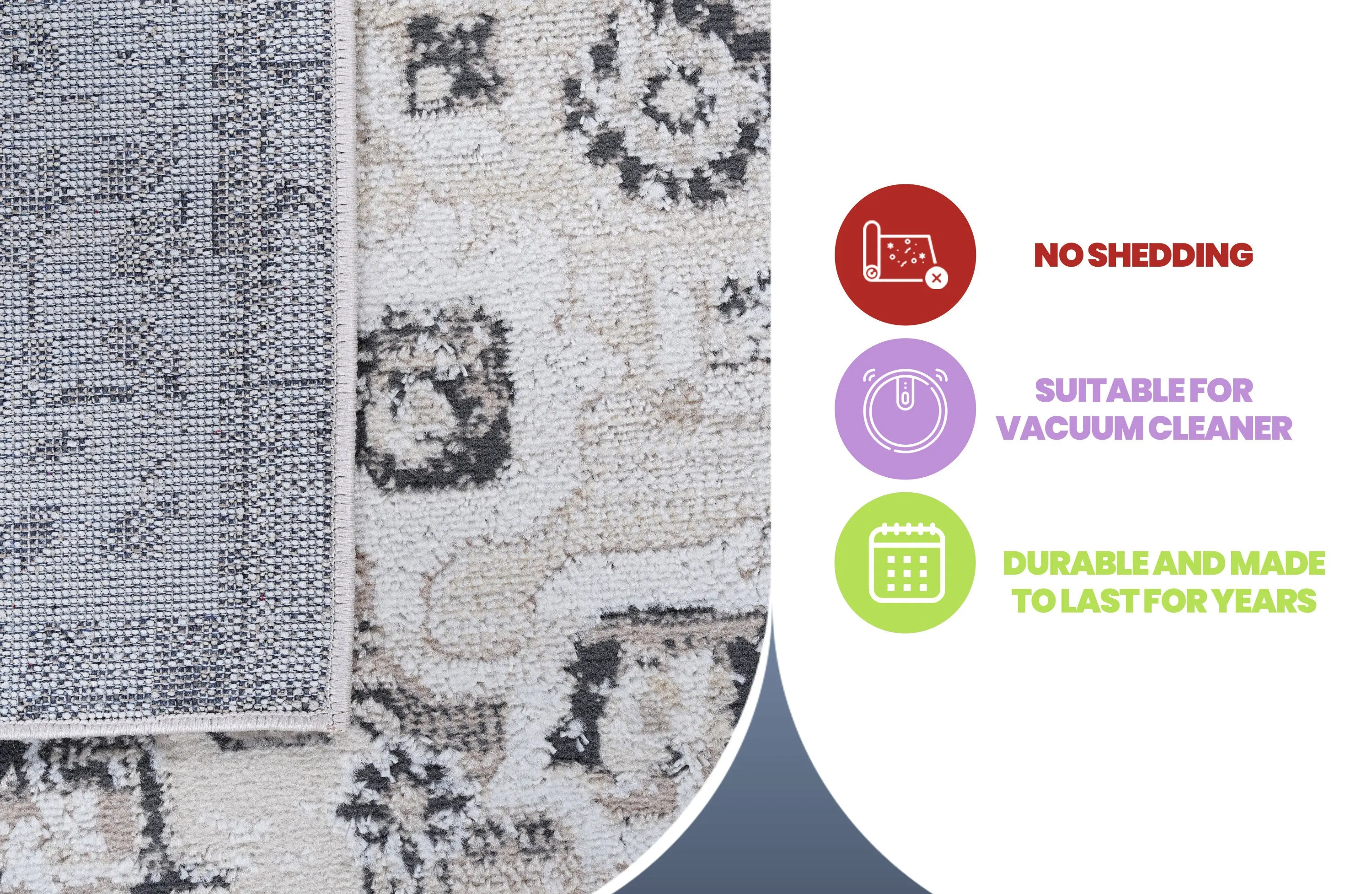 6X9 Cream/Beige /Medallion Non-Shedding Living Room Bedroom Dining Home Office Stylish and Stain Resistant Area Rug