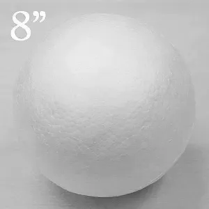 8" Wholesale White Styrofoam Filler Foam Beads Balls DIY Crafts Decoration - 4pcs