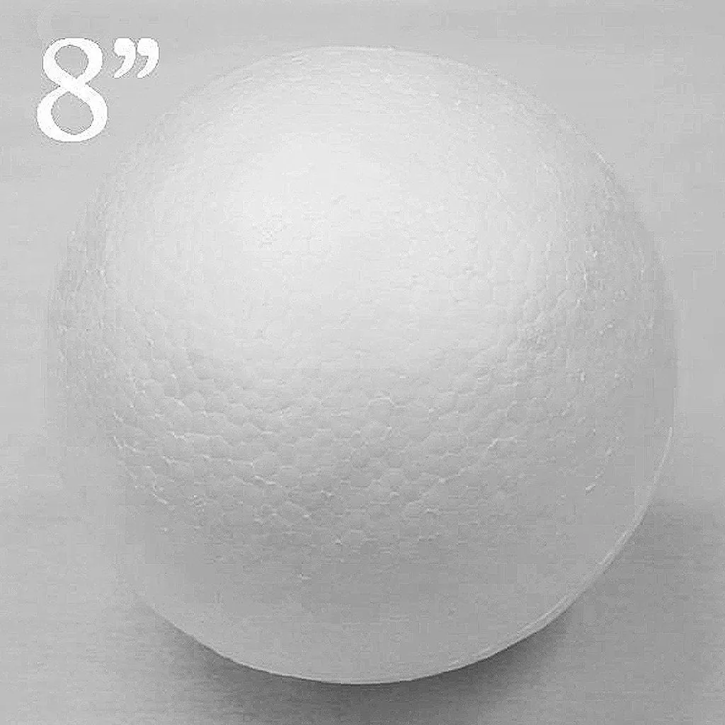 8" Wholesale White Styrofoam Filler Foam Beads Balls DIY Crafts Decoration - 4pcs