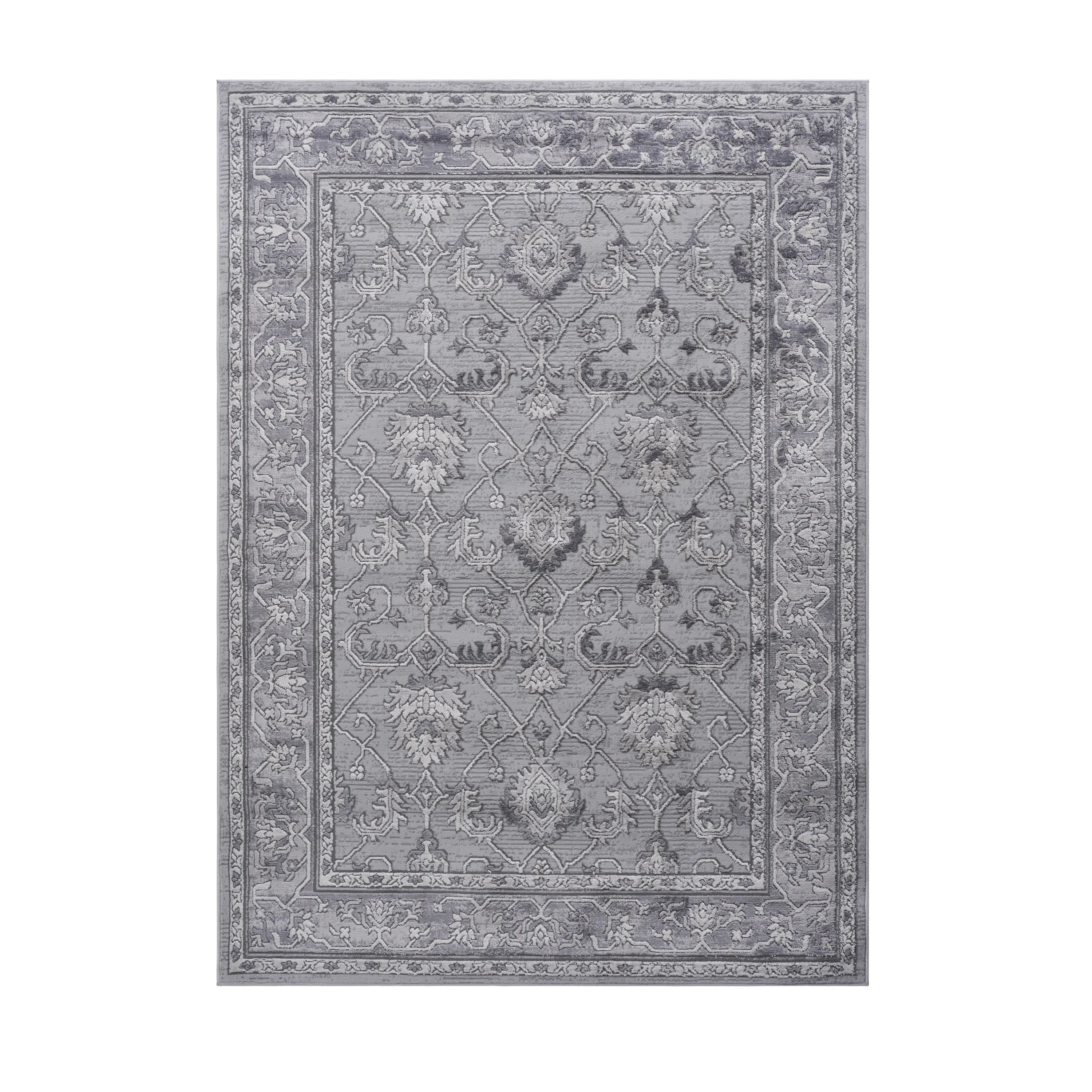 8X10 Grey/Oriental Non-Shedding Living Room Bedroom Dining Home Office Stylish and Stain Resistant Area Rug