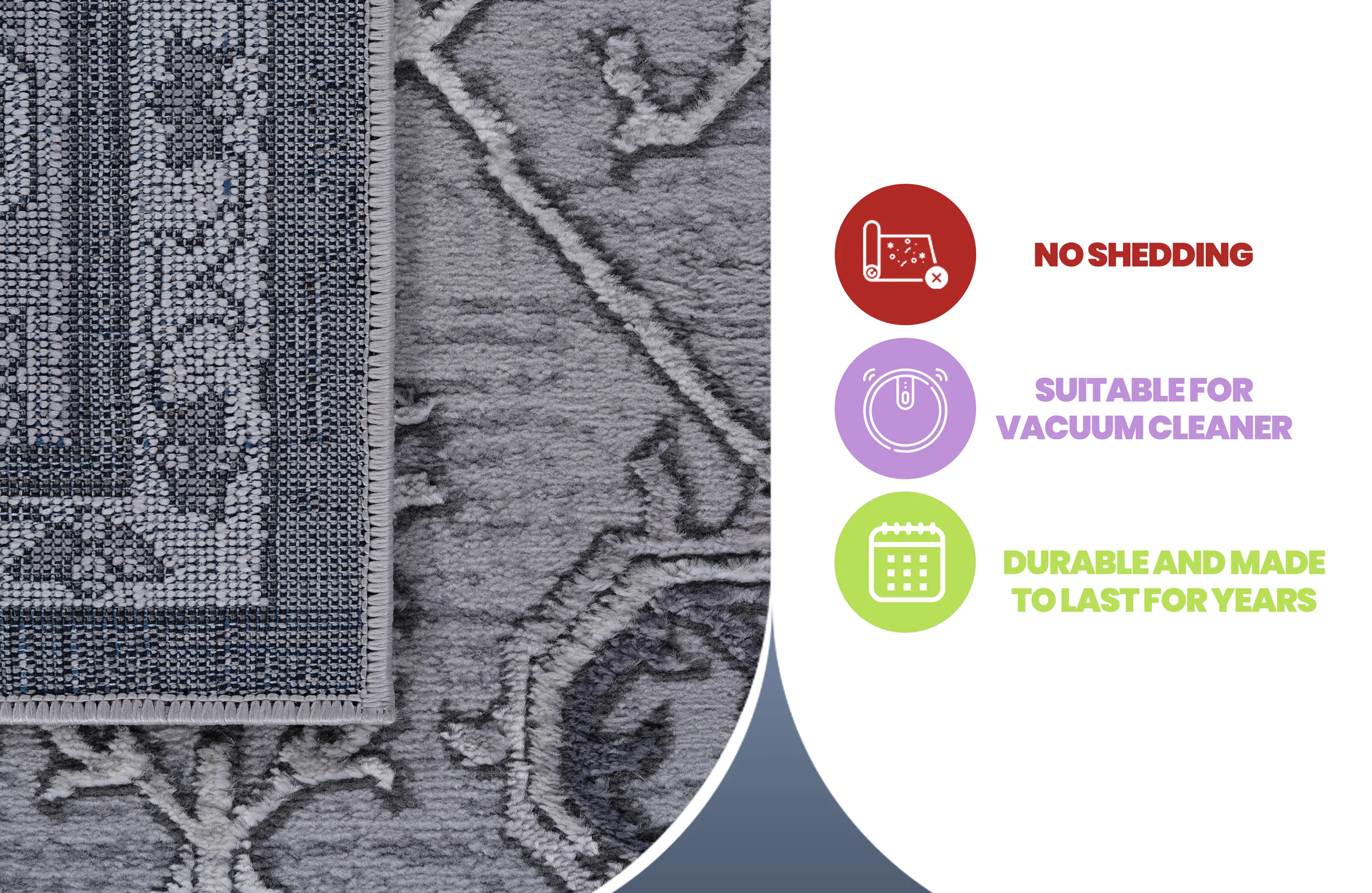 8X10 Grey/Oriental Non-Shedding Living Room Bedroom Dining Home Office Stylish and Stain Resistant Area Rug
