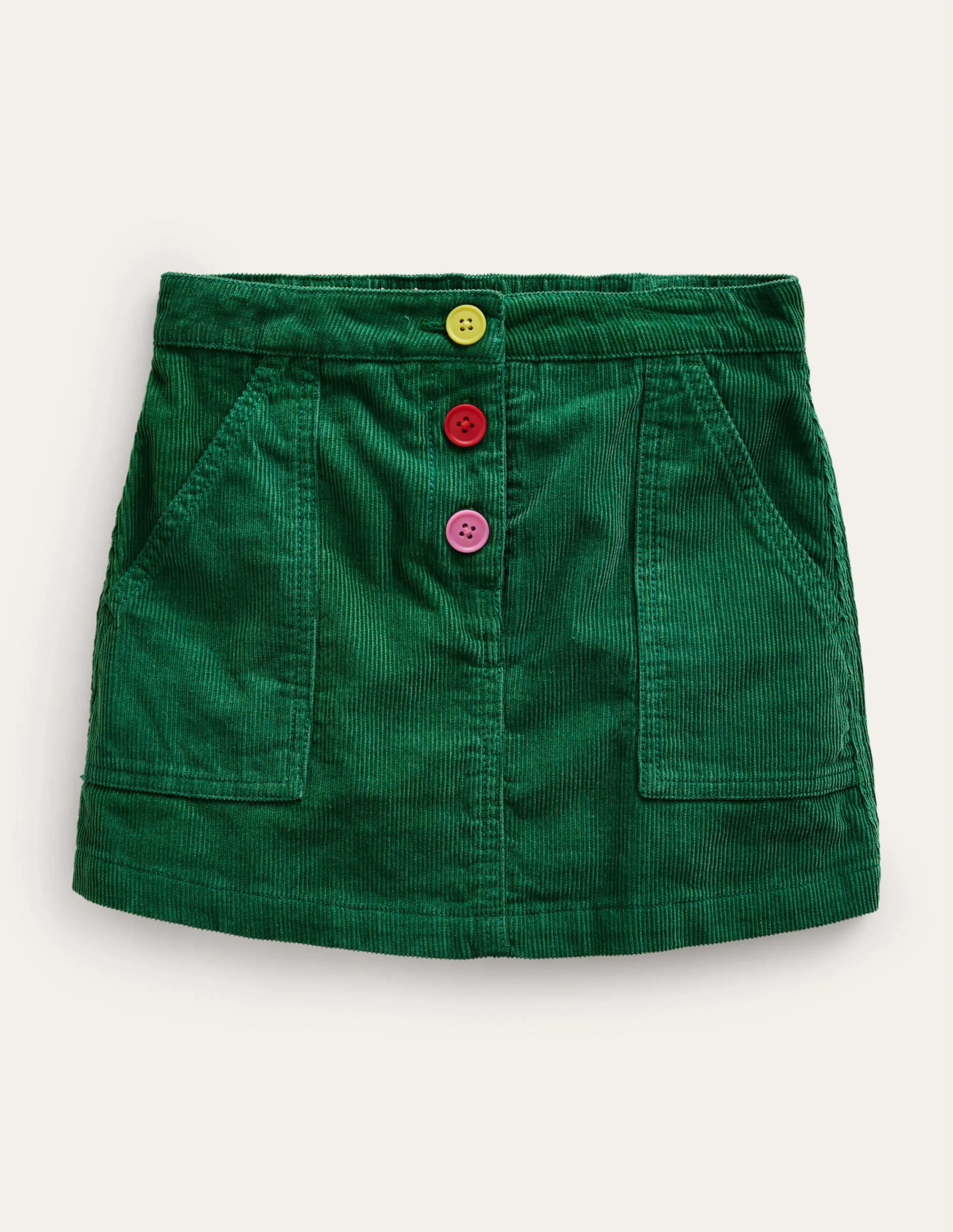 A-Line Mini Skirt-Deep Green