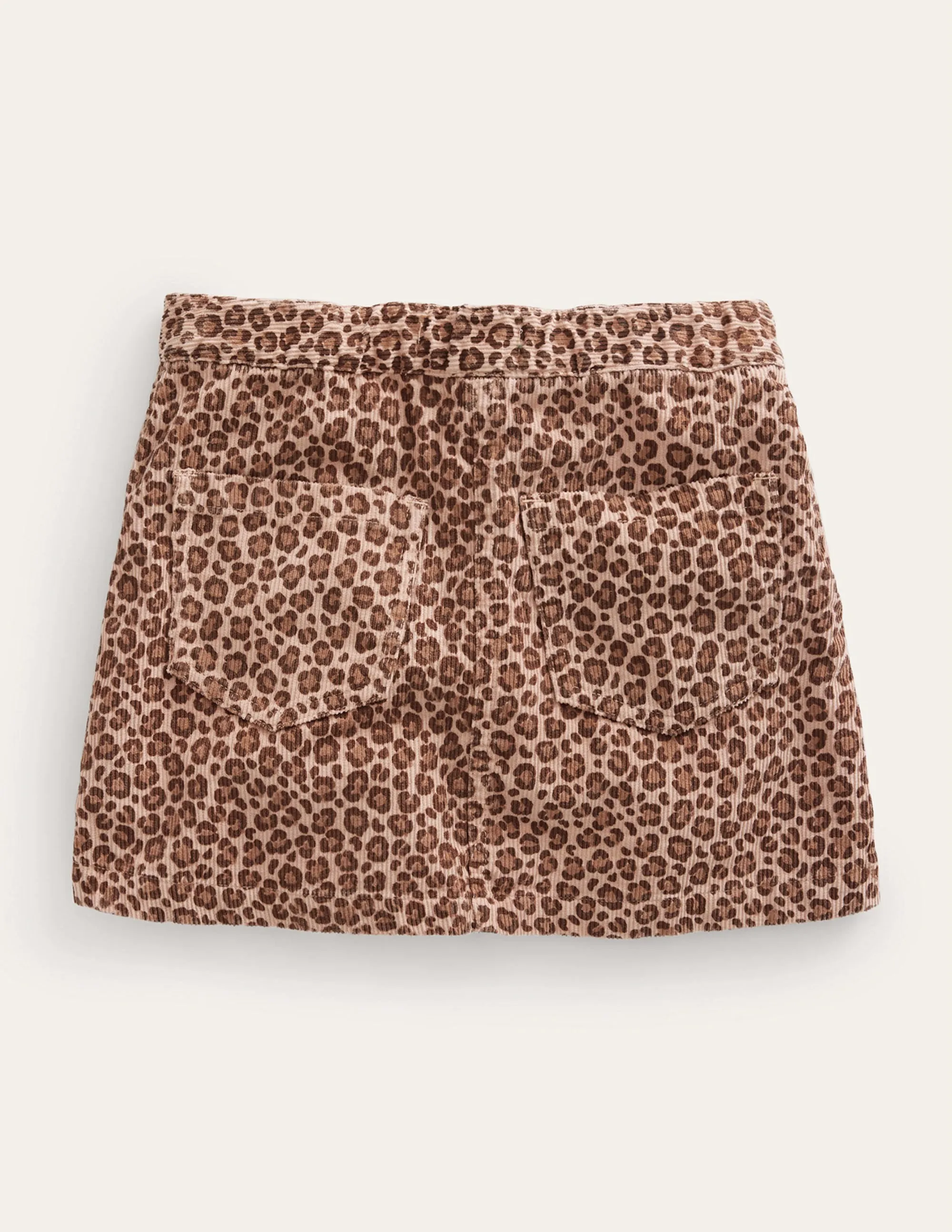 A-Line Mini Skirt-Leopard Print