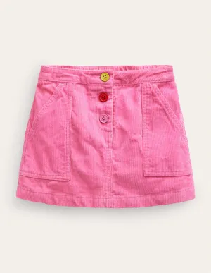 A-Line Mini Skirt-Mid Pink