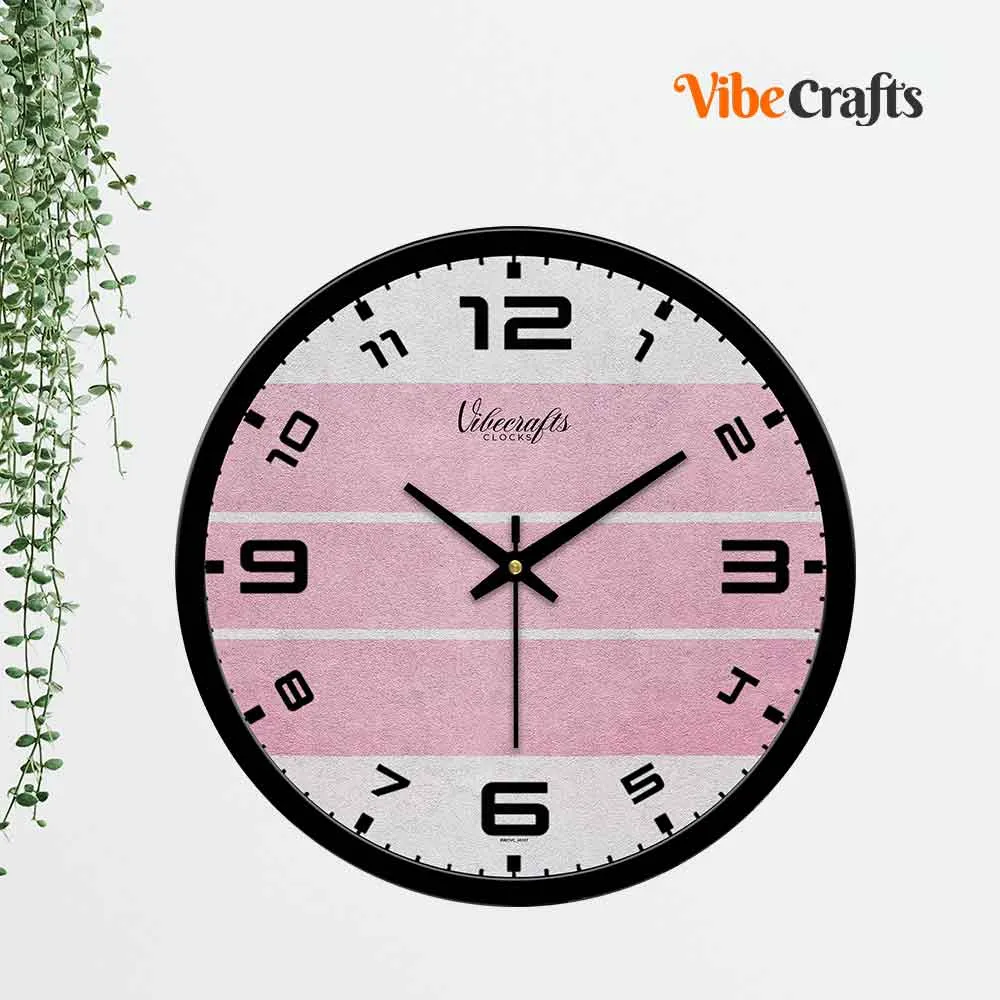 Abstract Pink Color Arrow design Wall Clock