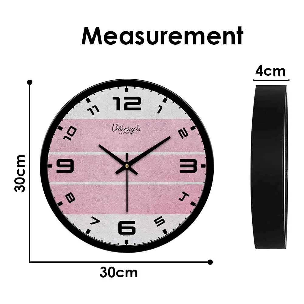 Abstract Pink Color Arrow design Wall Clock