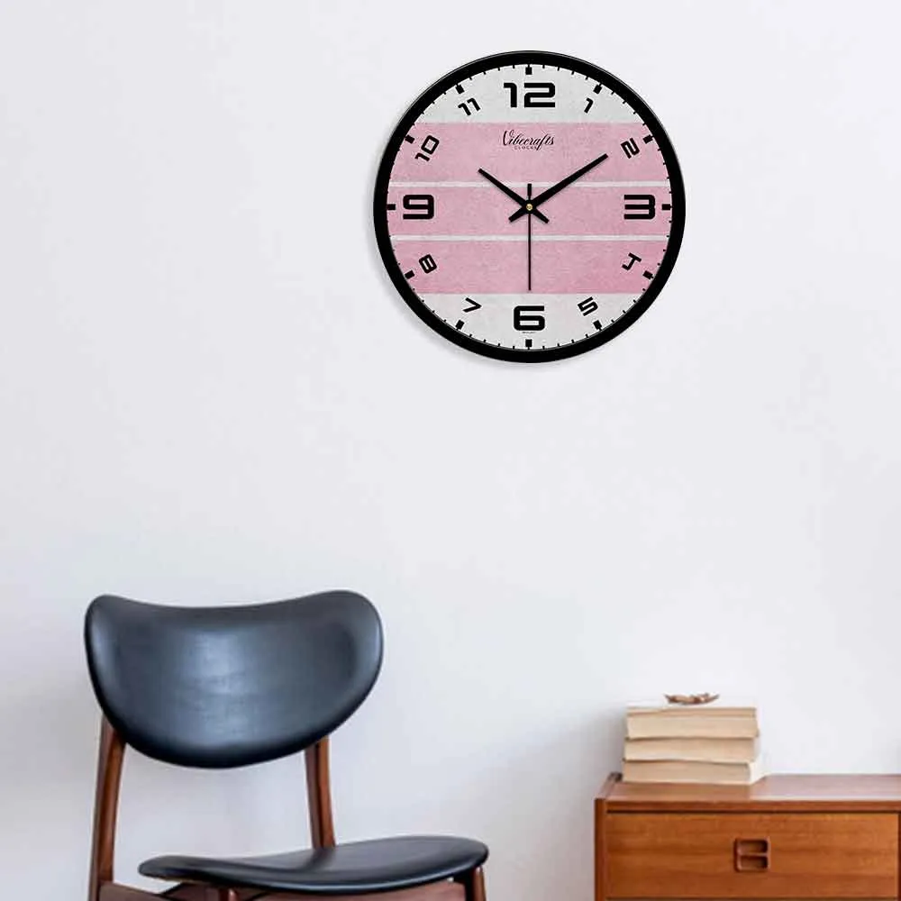 Abstract Pink Color Arrow design Wall Clock