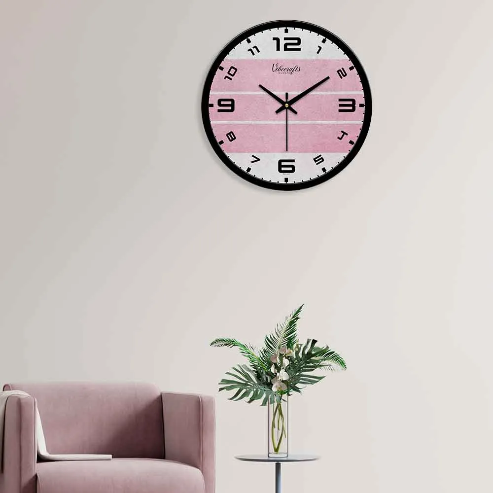 Abstract Pink Color Arrow design Wall Clock