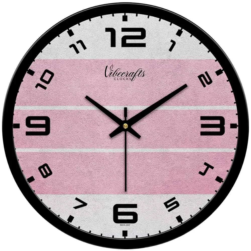Abstract Pink Color Arrow design Wall Clock