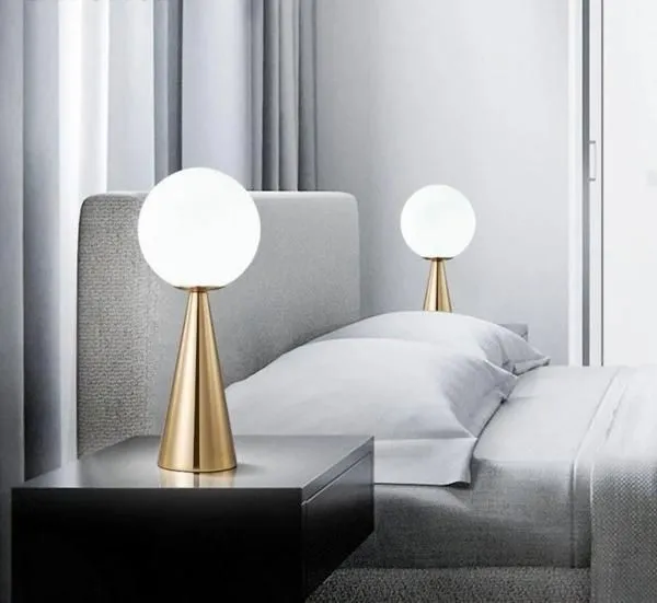 Adore Frost glass globe table lamp