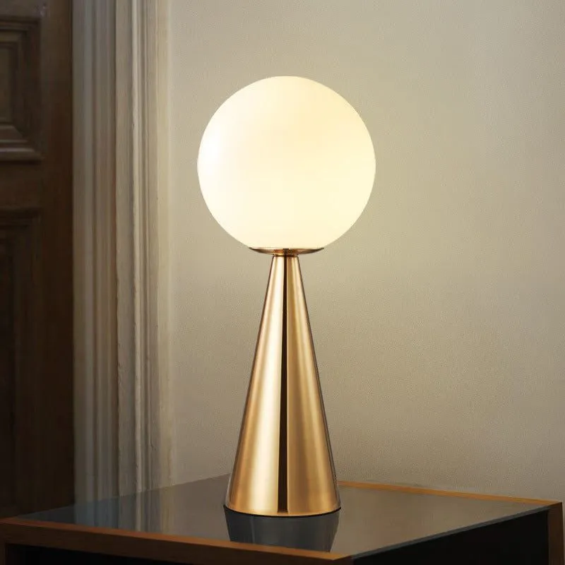 Adore Frost glass globe table lamp