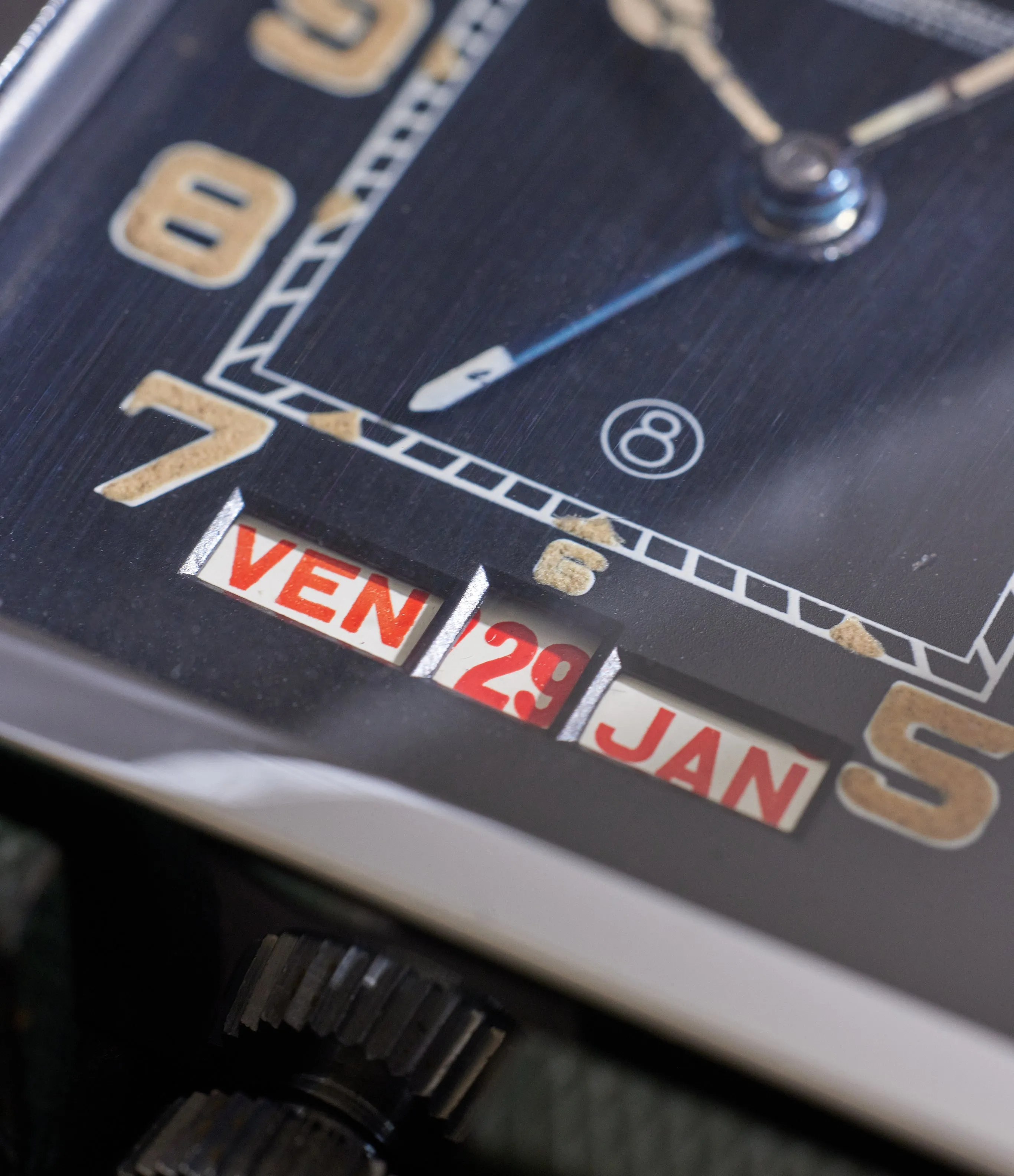 Ados Triple Calendar | Steel & Green Leather