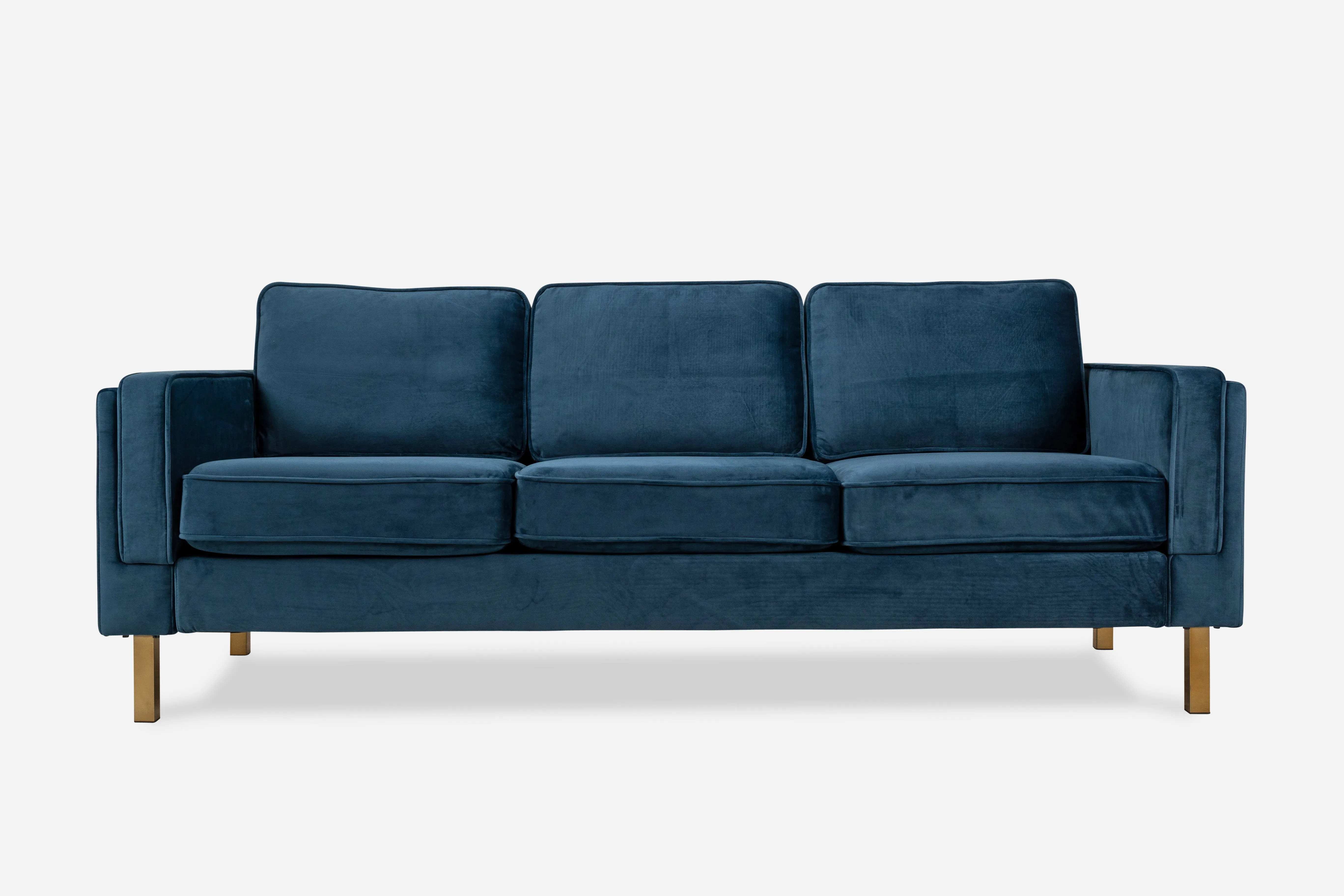 Albany 87" Sofa  Modern Memory Foam Sofa in Velvet or Vegan Leather by Albany Park by Couch.com