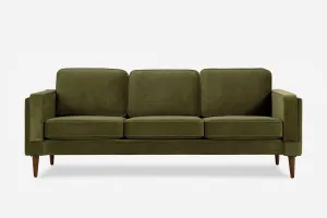 Albany 87" Sofa  Modern Memory Foam Sofa in Velvet or Vegan Leather by Albany Park by Couch.com