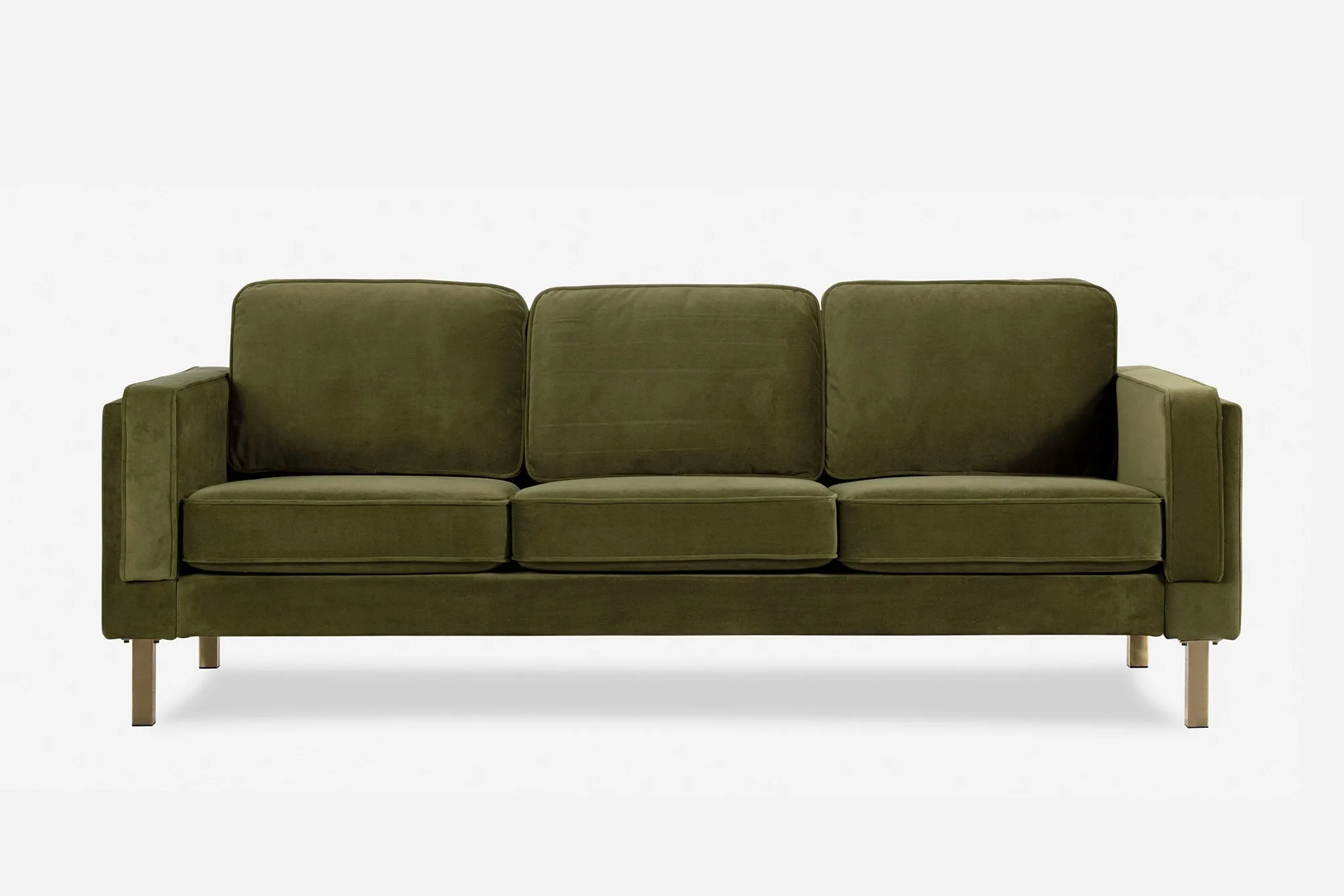 Albany 87" Sofa  Modern Memory Foam Sofa in Velvet or Vegan Leather by Albany Park by Couch.com