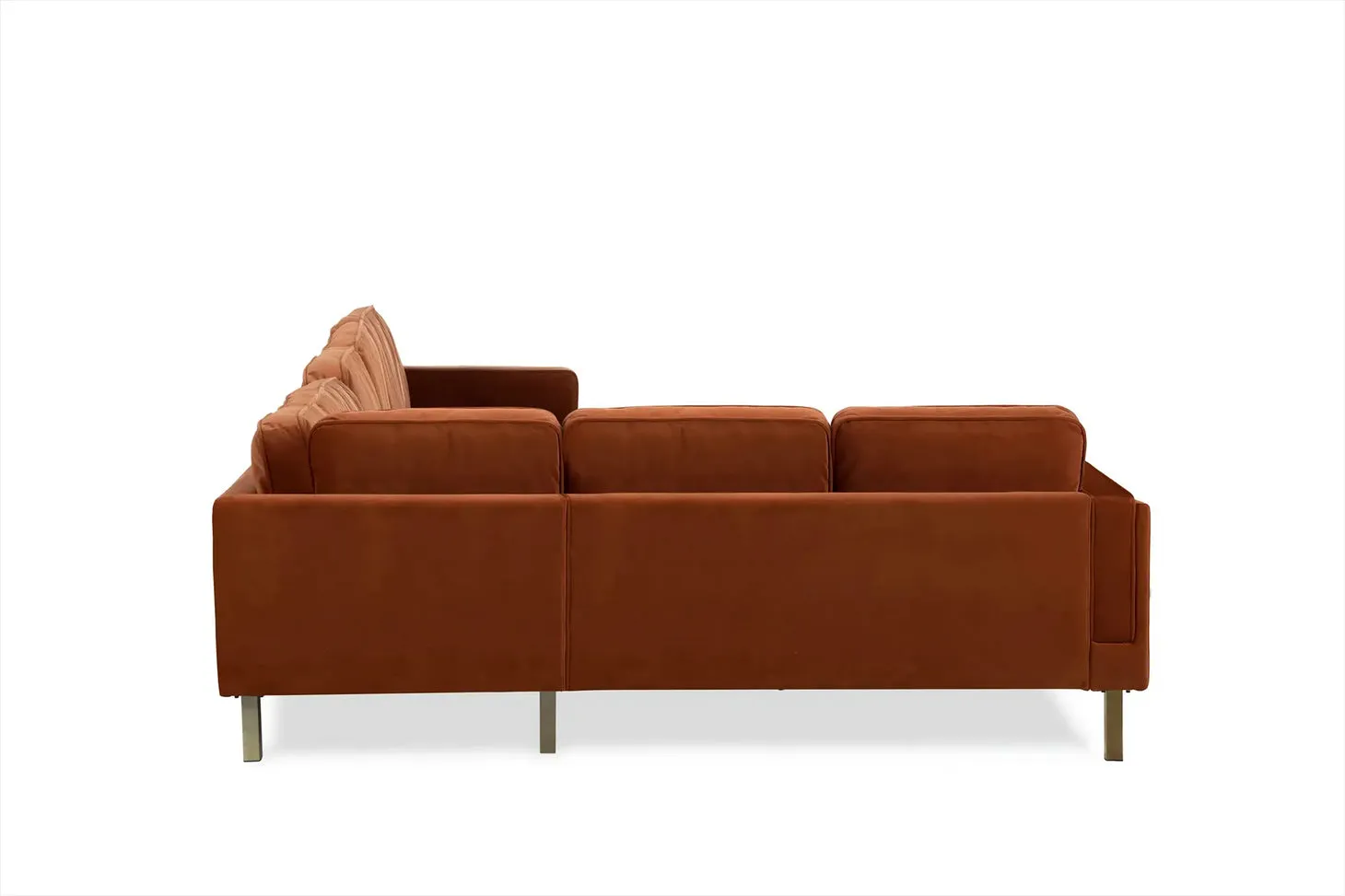 Albany Corner Sectional (Rust Velvet) by Couch.com