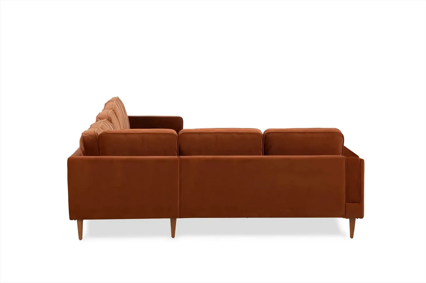Albany Corner Sectional (Rust Velvet) by Couch.com