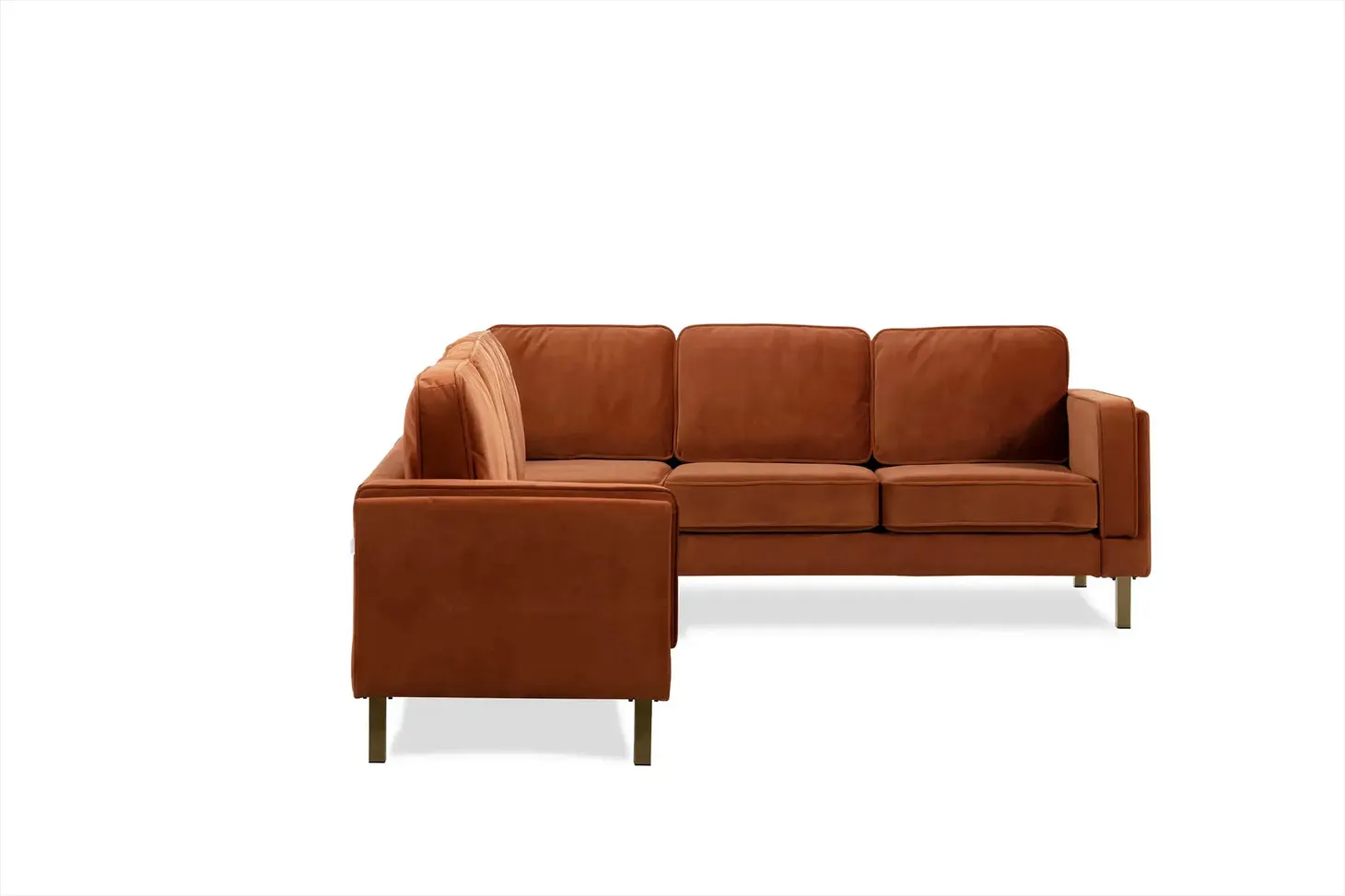 Albany Corner Sectional (Rust Velvet) by Couch.com