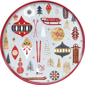 Alpine Getaway 15" Round Tray