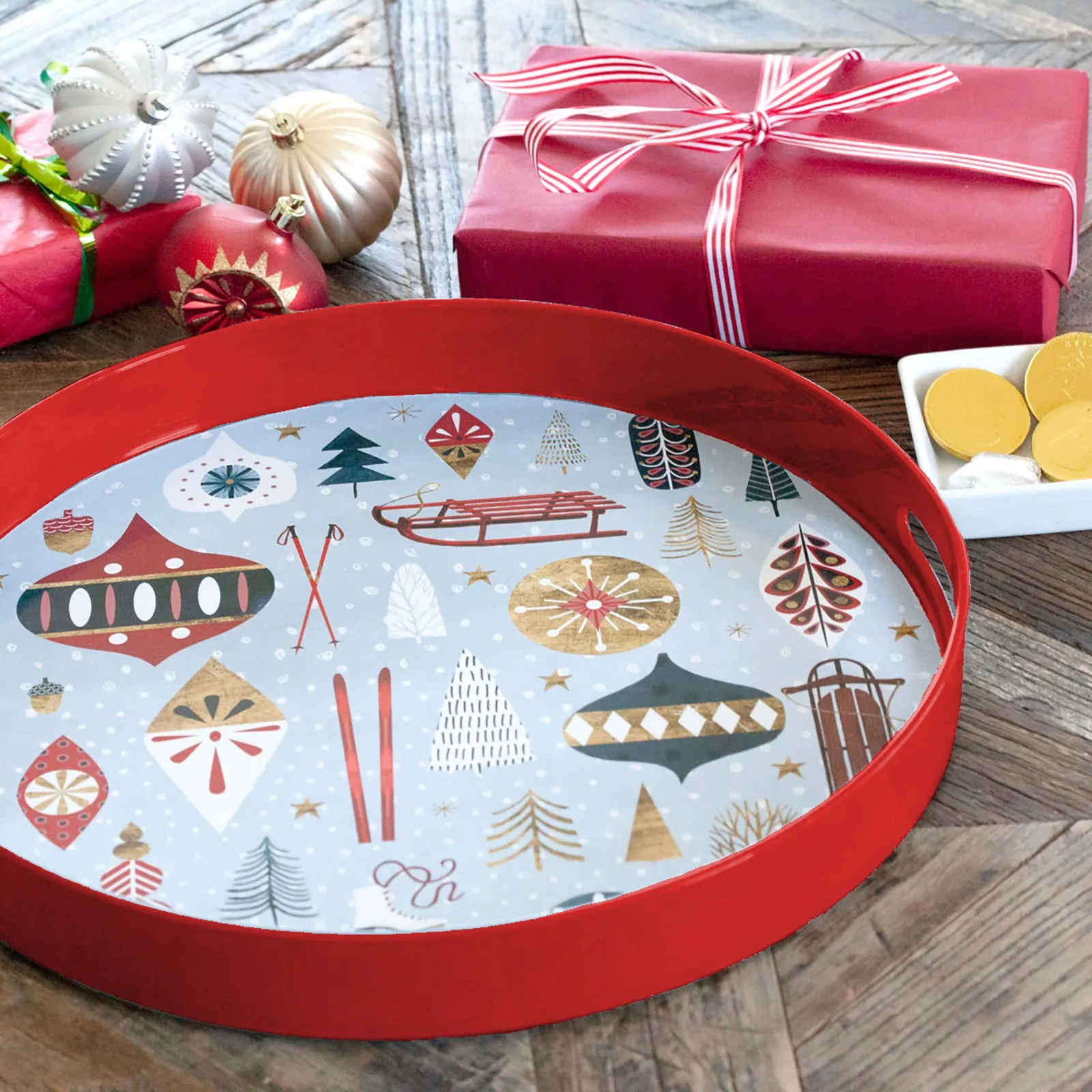 Alpine Getaway 15" Round Tray