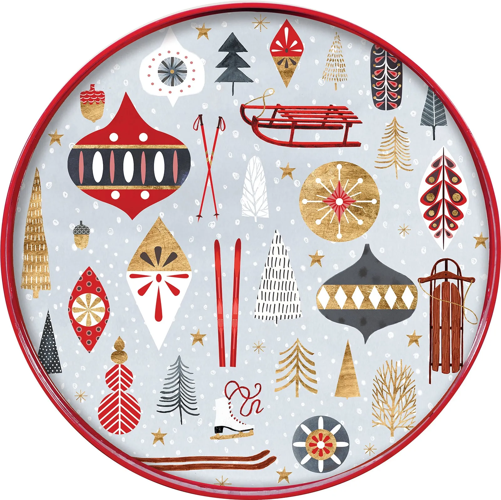 Alpine Getaway 15" Round Tray