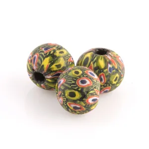 Ancient Jatim Eye Bead reproduction. 20-21mm. Indonesia . Pkg 1.  b1-763