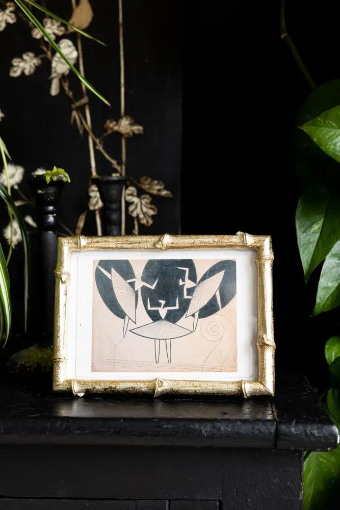 Antique Gold Bamboo Photo Frame 5x7"