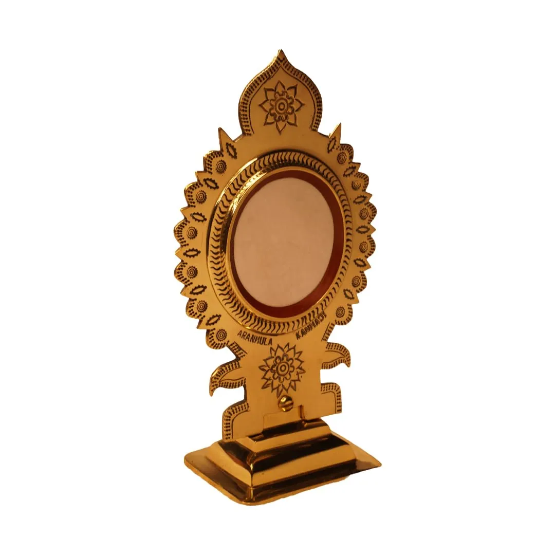 Aranmula Kannadi Traditional Winged Tower Peedom Kannadi Brass Metal Mirror