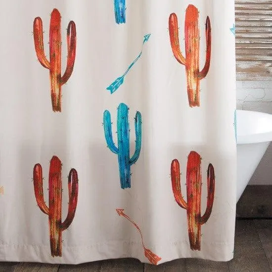 Arrows & Cactus Decor Shower Curtain