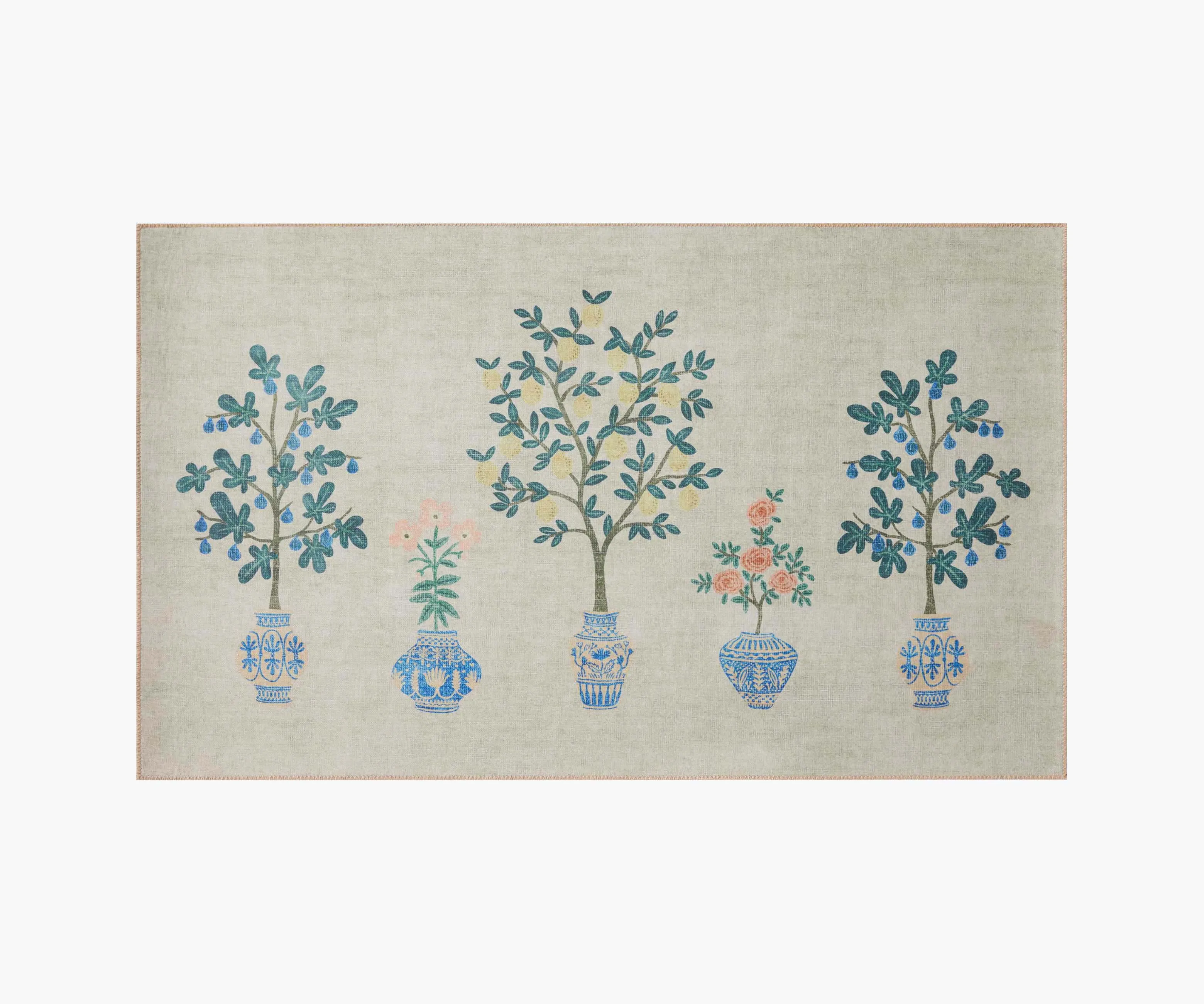 Atelier Topiary Non-Slip Rug - Ivory