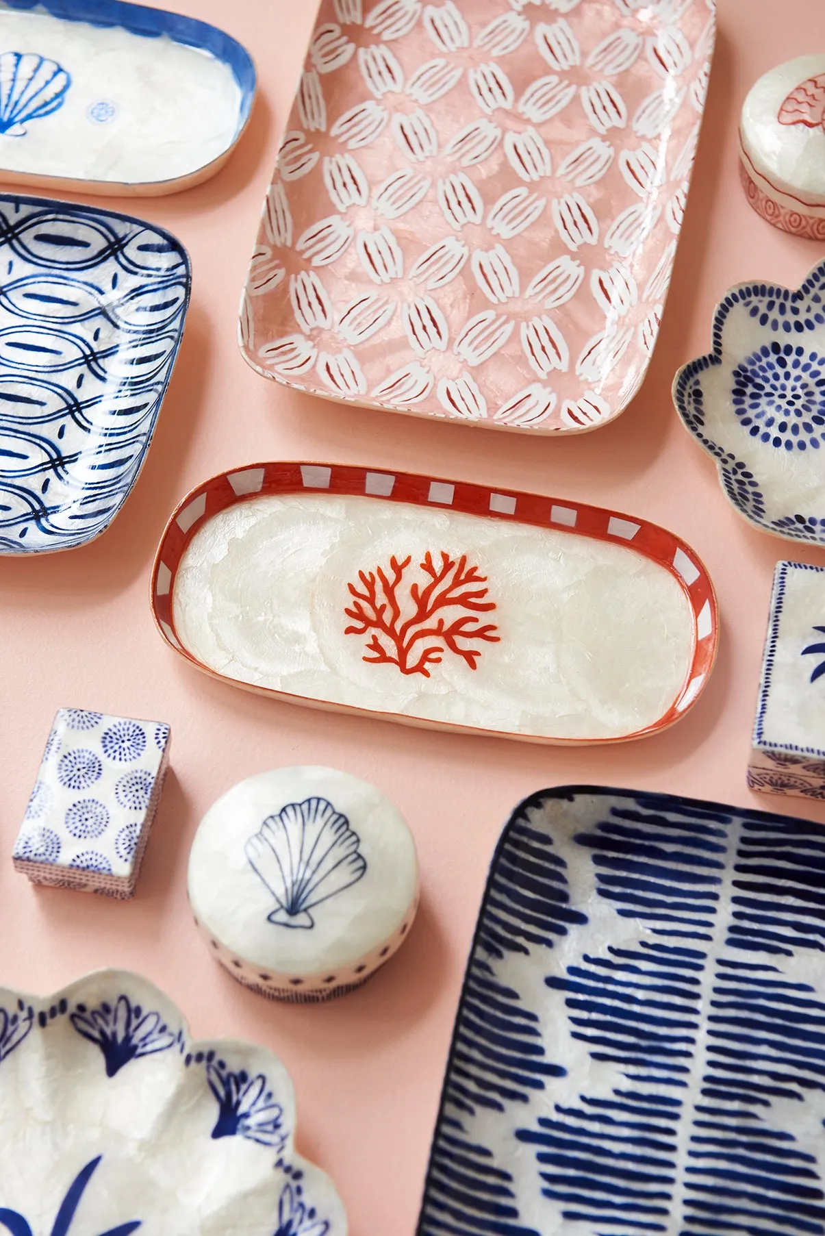 ATLANTIC PINK IKAT TRAY