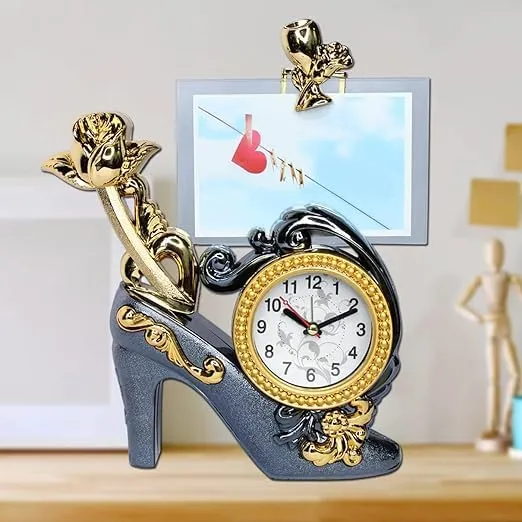 BAAL Decorative Table Clock for Home Bedroom and Office Use Ideal Gift for Friends and Family (Set of 1)