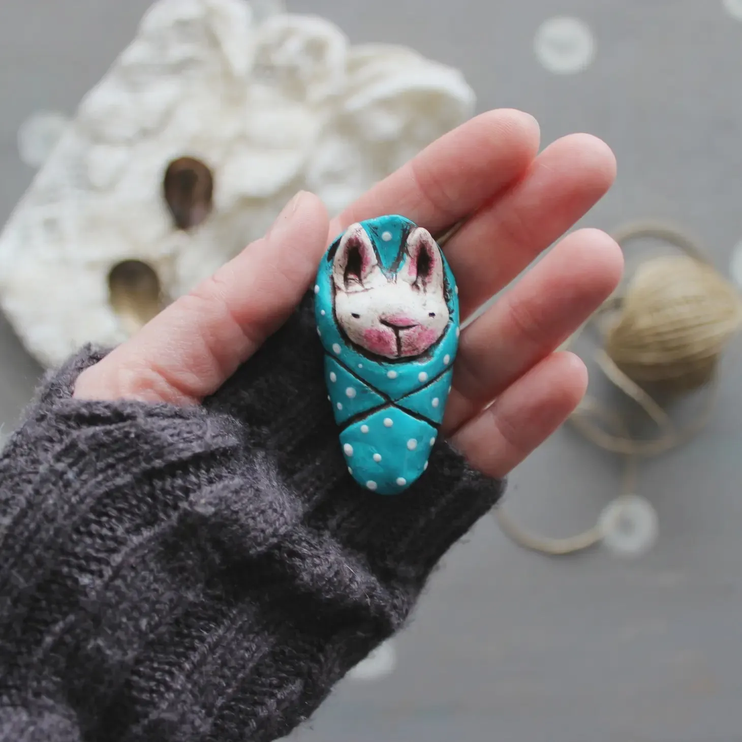 Baby Bunny Figurine Ornaments