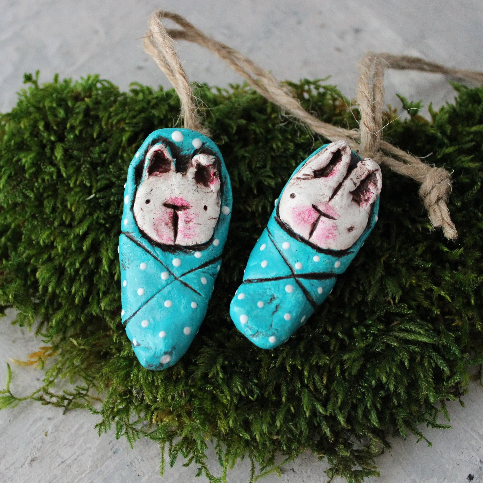 Baby Bunny Figurine Ornaments