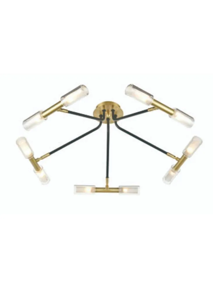 Baton 6/10Lt Indoor Semi Flush Ceiling Light - Bronze Finish