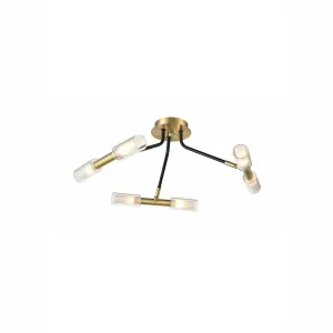 Baton 6/10Lt Indoor Semi Flush Ceiling Light - Bronze Finish