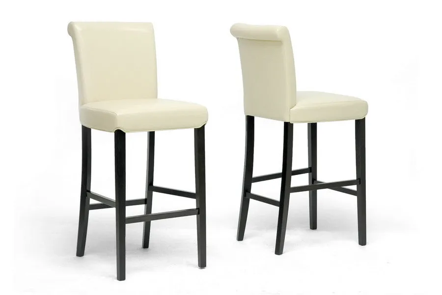 Baxton Studio Bianca Modern Bar Stool in Set of 2