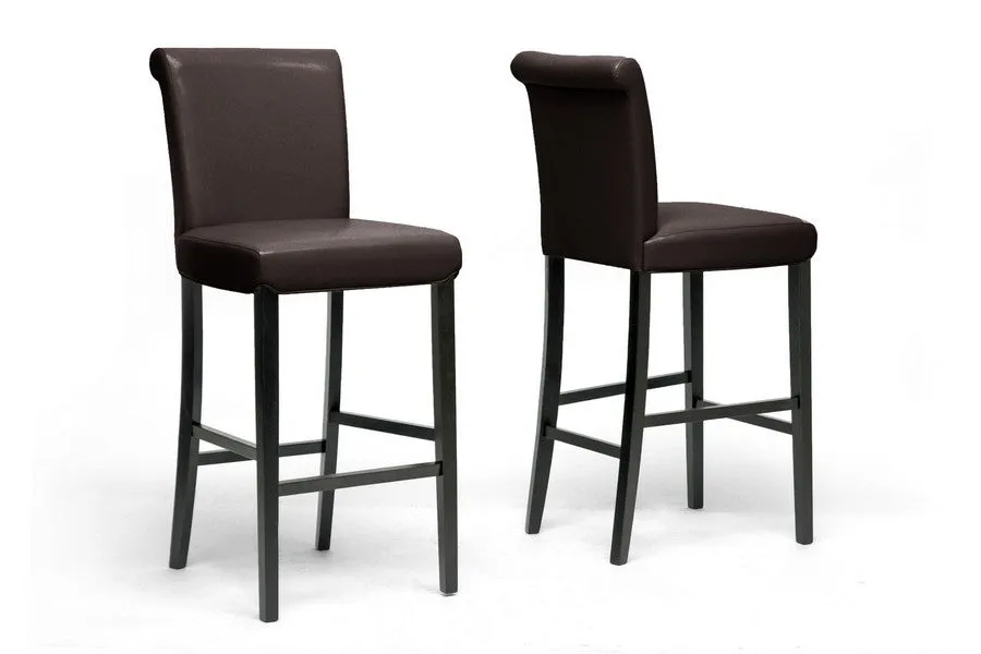 Baxton Studio Bianca Modern Bar Stool in Set of 2