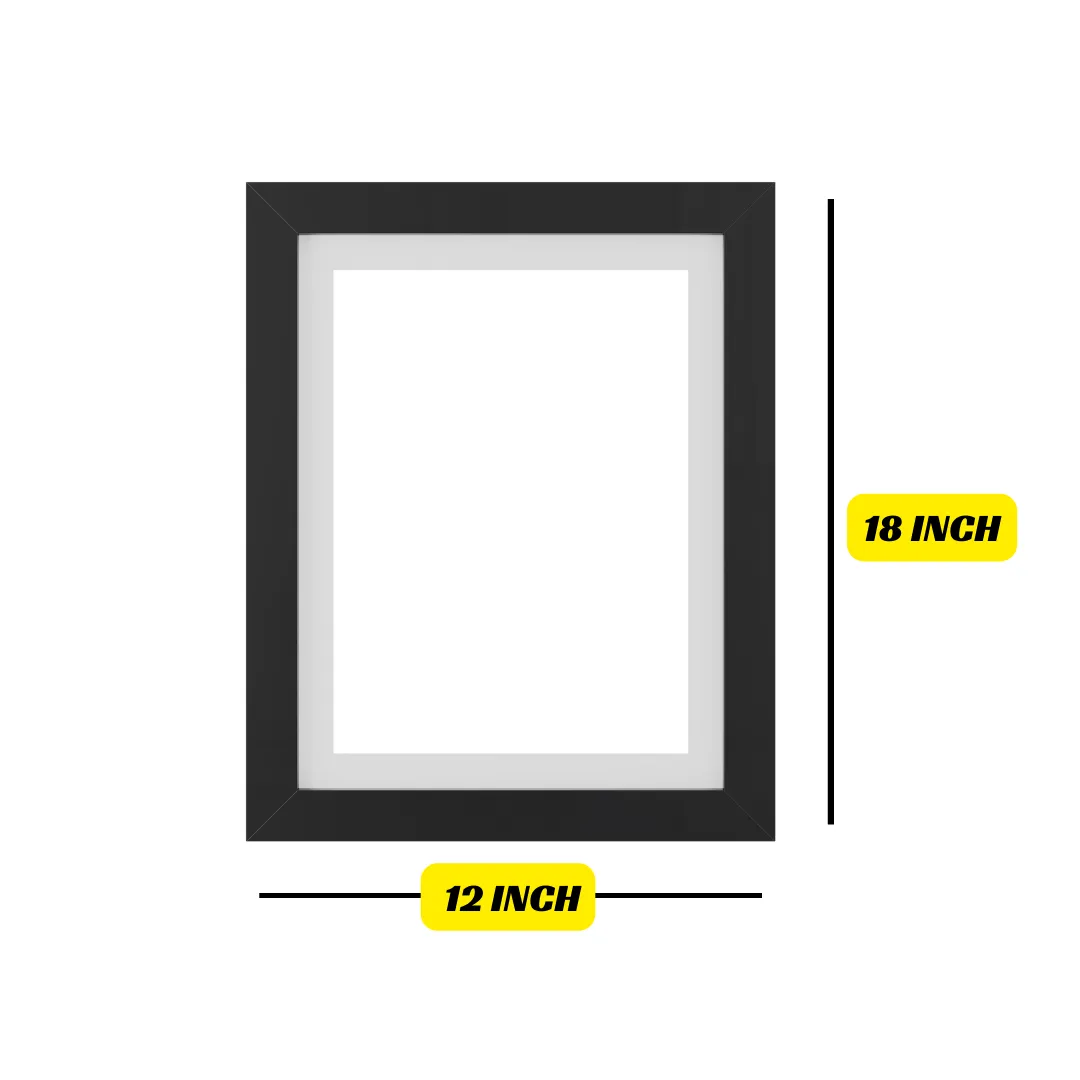 Bharat Mata Photo with Frame (12x18 Inch)Frame Colour May Vary