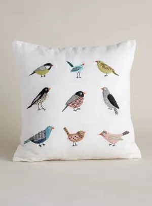 Birdie Bunch Throw Pillow