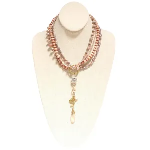 BITTERSWEET DESIGNS - COATED MOONSTONE FLANEUR NECKLACE