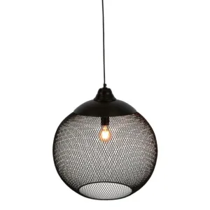 Black Metal Mesh Pendant