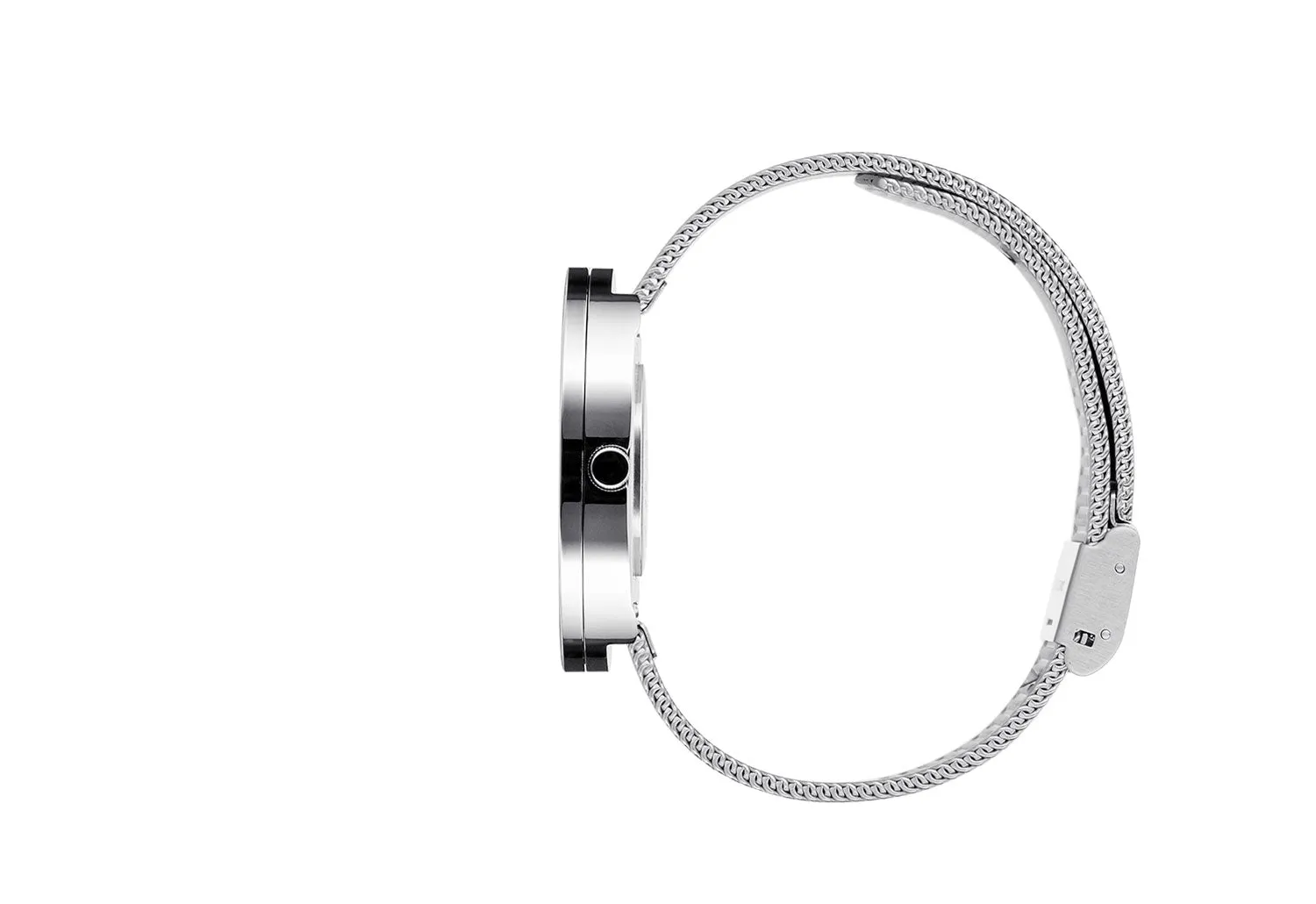Black Picto Watch | Steel Mesh Strap