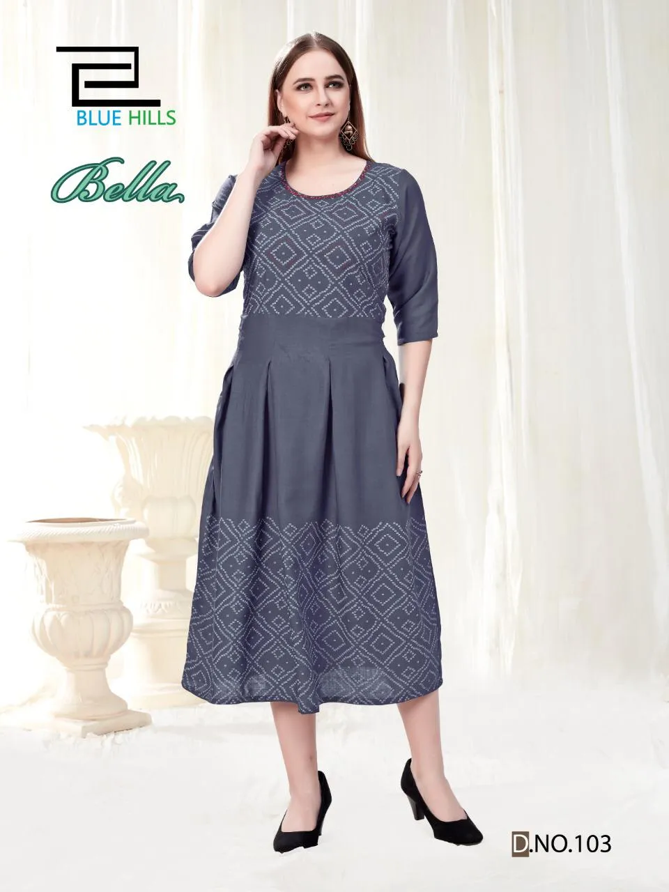 Blue Hills Presents Bella Vol 1 Rayon Fancy Designer Kurtis Collection