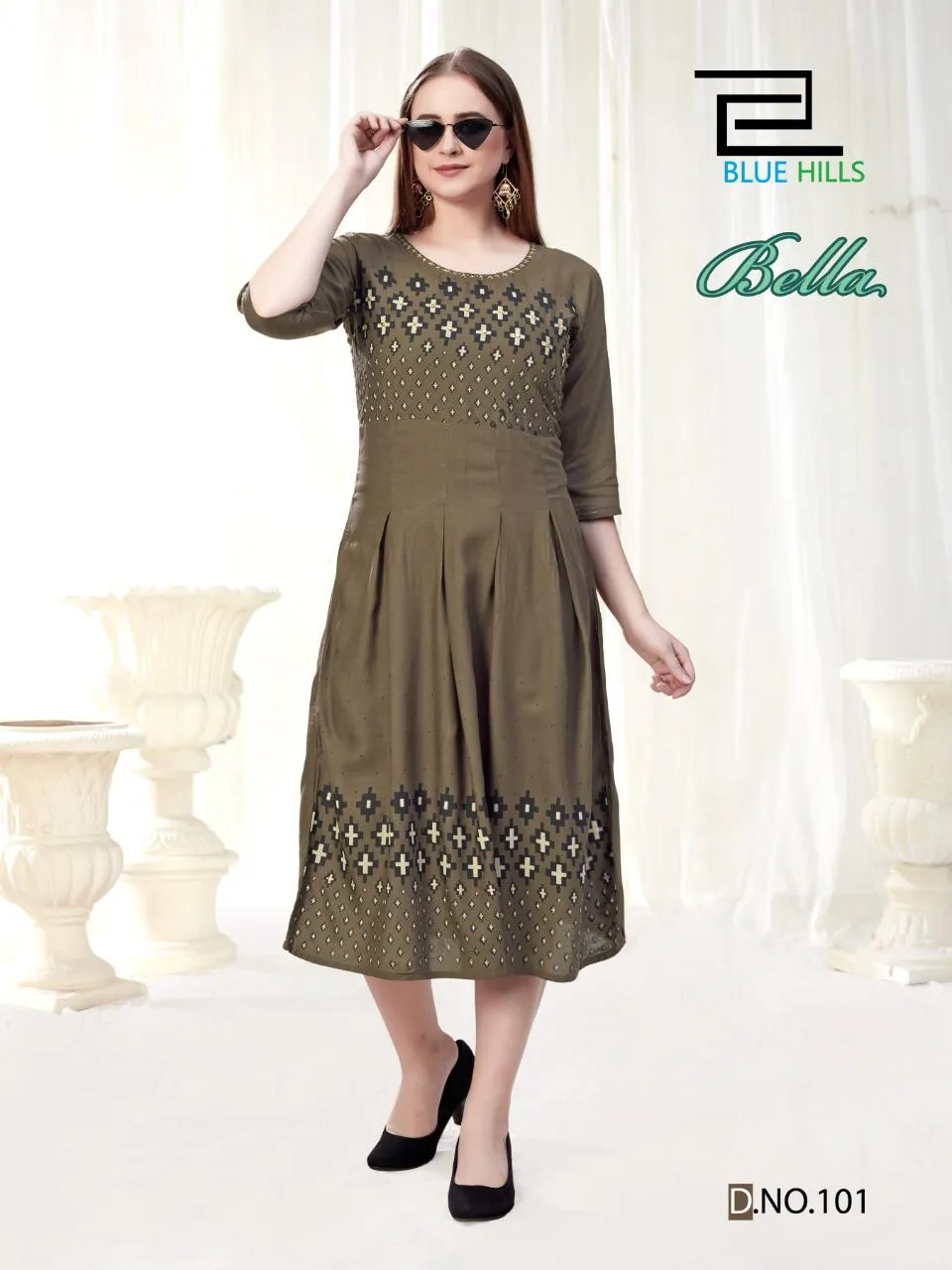 Blue Hills Presents Bella Vol 1 Rayon Fancy Designer Kurtis Collection